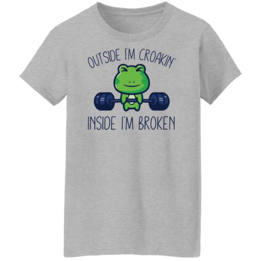 Frog outside i’m croakin inside i’m broken sweatshirt