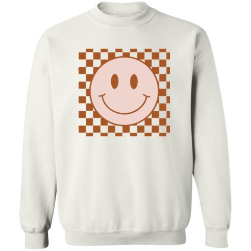 Happy face checkered pattern shirt