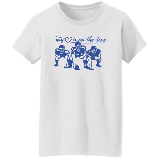 My heart is on the line football shirt