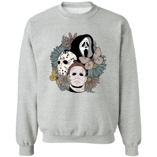 Scream Ghostface Jason Michael Myers Halloween floral shirt