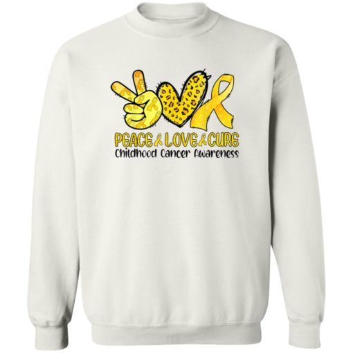 Peace love cure childhood cancer awareness shirt