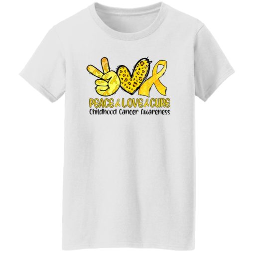 Peace love cure childhood cancer awareness shirt