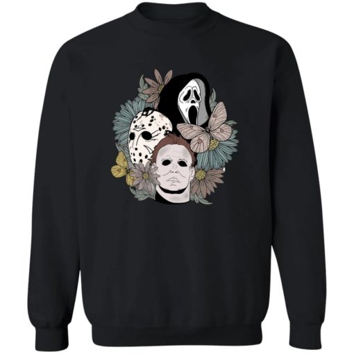 Scream Jason Michael Myers Halloween floral shirt