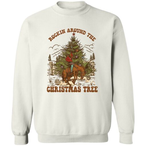 Cowboy Rockin around the Christmas tree Christmas sweatshirt