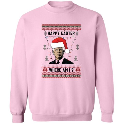 B*den happy easter where am i Christmas sweatshirt