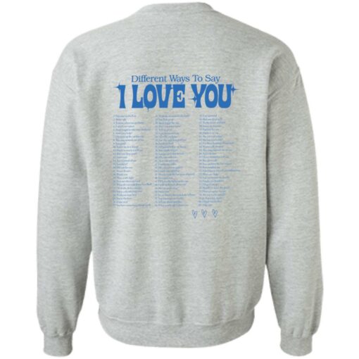 Different ways to say i love you shirt