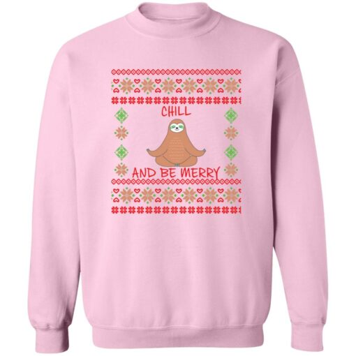 Sloth chill and be merry Christmas sweater