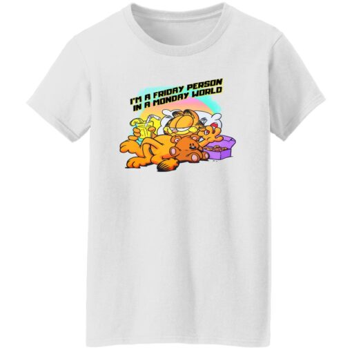 Garfield i’m a friday person in a monday world shirt