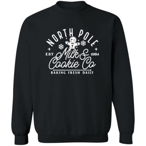 Gingerbread North pole milk and cookie co baking fresh daily shirt