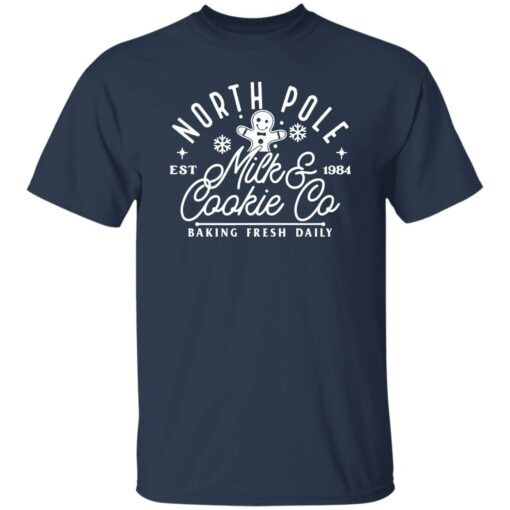 Gingerbread North pole milk and cookie co baking fresh daily shirt