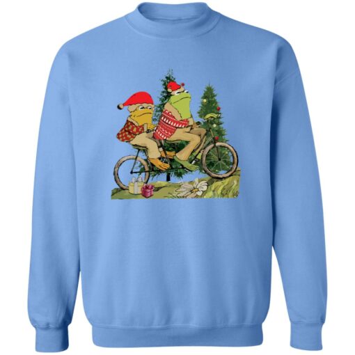 Frog and Toad on the bike Christmas sweatshirt