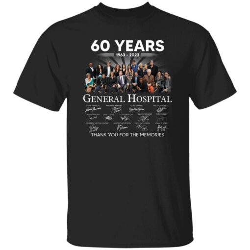 60 years 1963 2023 general hospital thank you for the memories shirt