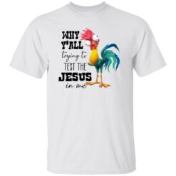 Chicken Why Y’all Trying To Test The Jesus In Me Shirt