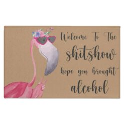 Welcome To The Sh*t Show Flamingo Doormat
