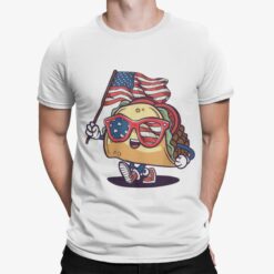 4th Of July Taco Sunglasses American Flag USA Shirt