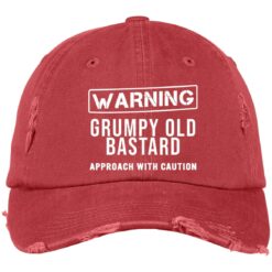 Warning Grumpy Old Bastard Approach With Caution Embroidery Hat
