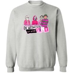 Mean Girls On Wednesday We Wear Pink Halloween Horror Shirt