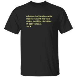 A Farmer Befriends Robots Makes Out With His Twin Sister And Kills His Father In Space 1977 Shirt