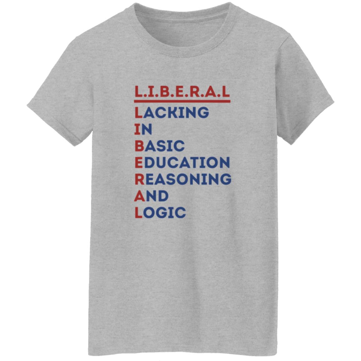 Liberal Lacking In Basic Education Reasoning And Logic Shirt